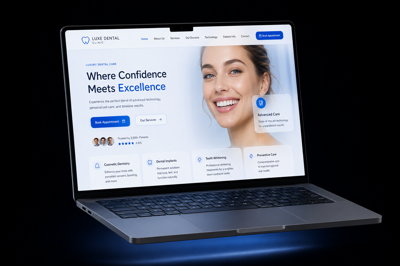 Premium dental and skin care website